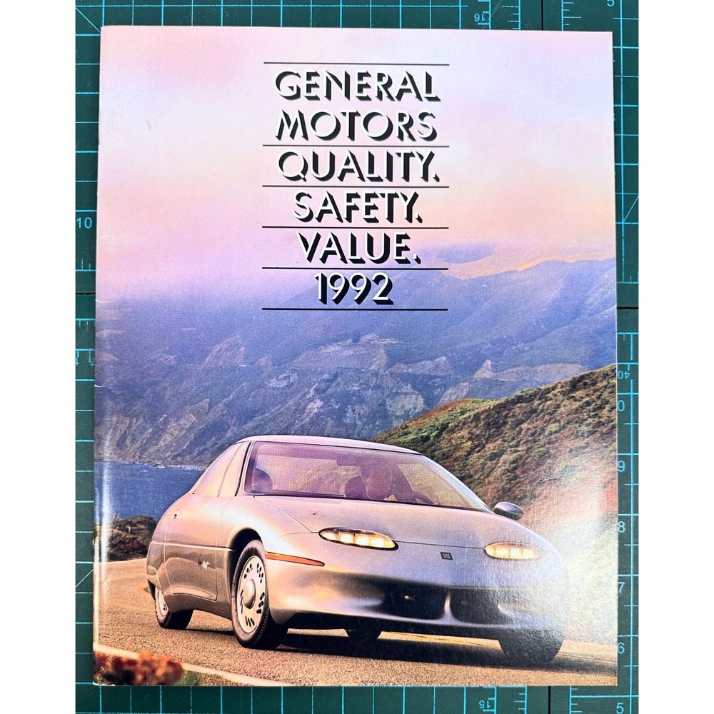 1992 General Motors Quality Safety Value Brochure Corvette Camaro Pontiac Geo